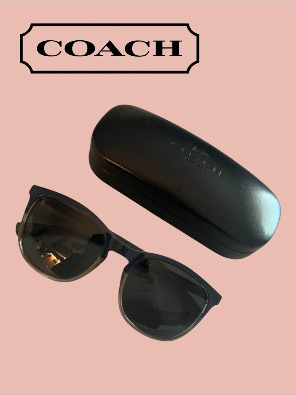 Coach 🕶️ Sunglasses 641487 (Navy Crystal Grey/Navy)